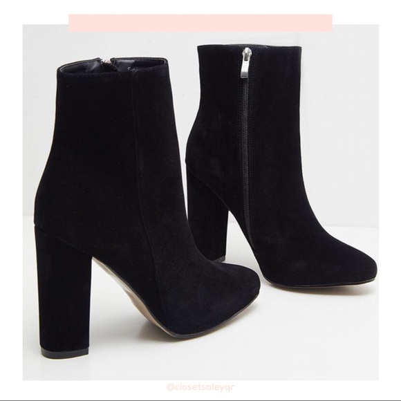 PrettyLittleThing Shoes - Black Ankle Booties - sz 8 (brand new)